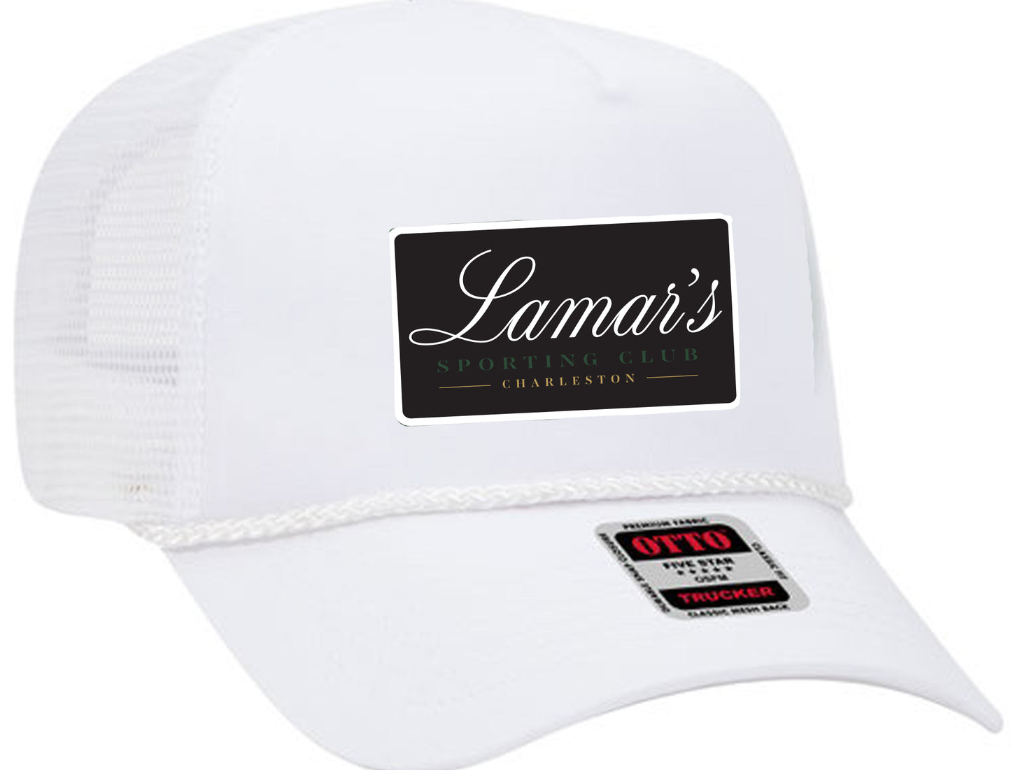 Lamar's Patch Trucker Hat - White